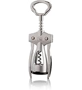 Vacu Vin Winged Corkscrew - Silver - Wine Bottle Opener with Built-in Bottle Opener, Corkscrew, a...