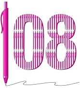 108 Pack Black Pens - Bulk Pens 1.0mm Medium Point Ballpoint Pens Smooth Writing No Bleed Retract...