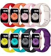 Brigtlaiff 8 Pack Bands Compatible with Apple Watch Band 38mm 40mm 41mm 42mm 44mm 45mm 46mm 49mm ...