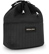 JINSI Velvet Drawstring Makeup Bag, Large Travel Cosmetic Organizer Pouch with Interior Pockets f...