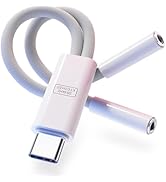 VUM 32-bit/384kHz Hi-Fi DAC, USB-C to Dual 3.5mm Headphone Jack Hi-Res Audio Adapter Splitter, Ma...