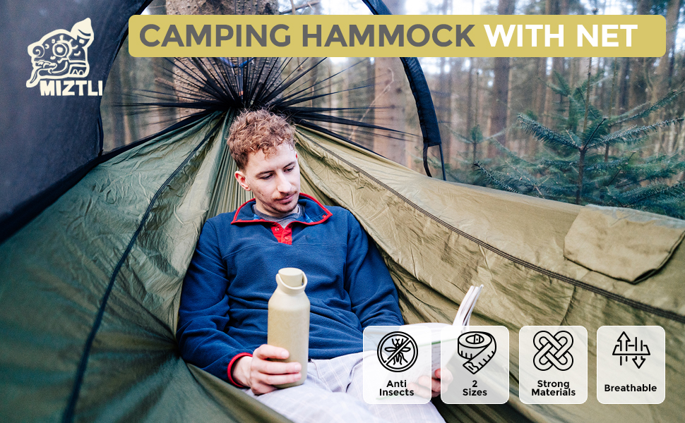 camping hammock with mosquito net
