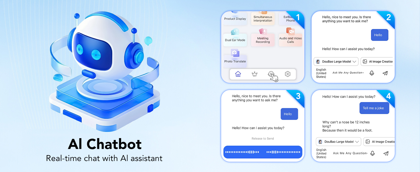 AI Translation Bluetooth Earbuds
