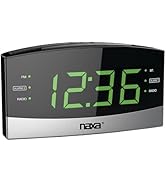 Naxa Electronics NRC-181 Clock Radio - Mono,Black, Silver,4.4"x2.4"x8.3"