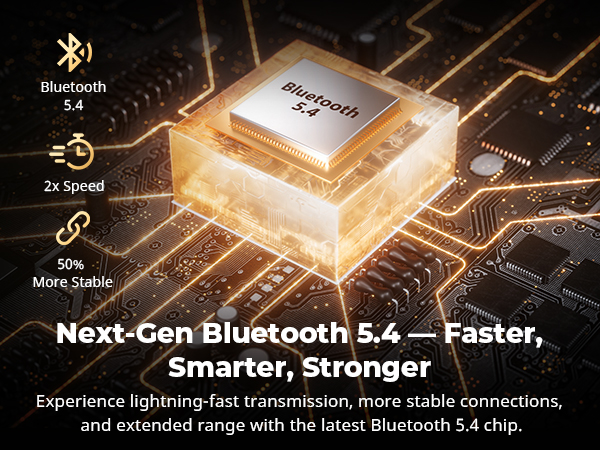 noise cancelling bluetooth headphones wireless - Next-Gen Bluetooth 5.4-Faster,Smarter,Stronger