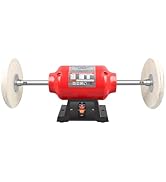 BLACKCUBE Bench Buffer Polisher Motor with 8 Inch Dual Buffering Wheels, Benchtop Polishing Machi...