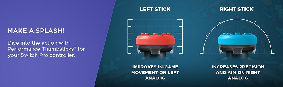 Splash Thumbsticks KontrolFreek Nintendo Switch Pro 