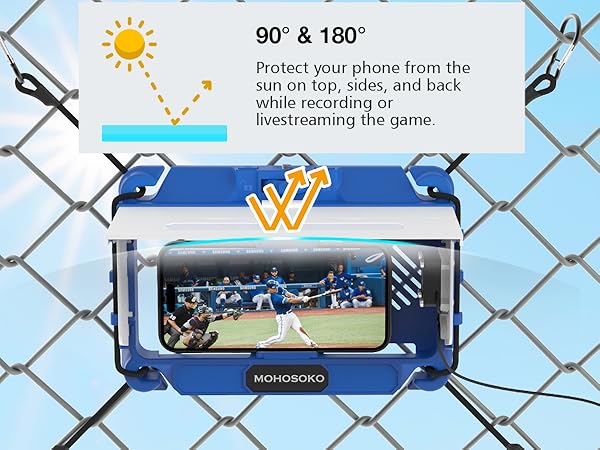 cell phone fence mount with shade