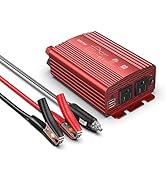 BESTEK 300Watt Pure Sine Wave Power Inverter - DC 12V to AC 110V Car Plug Inverter Adapter, Power...