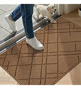 hicorfe Indoor Doormat,32"x20" Welcome Mat,Non-Slip Absorbent Door Mat,Rubber Backing Dirt-Trappi...