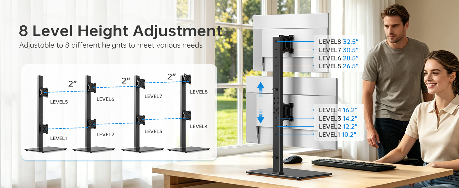 stacked monitor mount