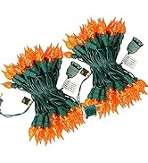 2 Pack Halloween Lights Outdoor UL Certified, 2 Sets 19FT 70 LEDs Halloween String Lights Plug-in...