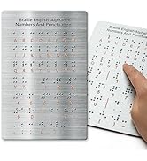 Braille Alphabet Board with Raised Dots, Numbers &amp; Punctuation-Braille Alphabet Metal Poster Wall...