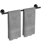 USHOWER Matte Black Towel Bar, 24-Inch Towel Rack for Bathroom Wall Mounted, Thicken SUS304 Stain...
