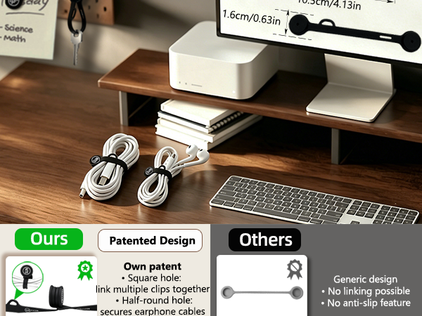 MAGNETIC CABLE CLIPS ORGANIZERS
