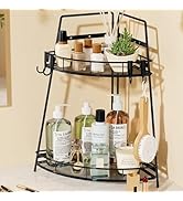 VITVITI 2 Tier Corner Bathroom Counter Organizer, Metal Bathroom Countertop Shelf Storage, Sink M...