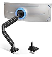 MOUNT PRO Heavy Duty Monitor Arm for Max 49 Inch Ultrawide Screens up to 44 lbs, Aluminum Premium...