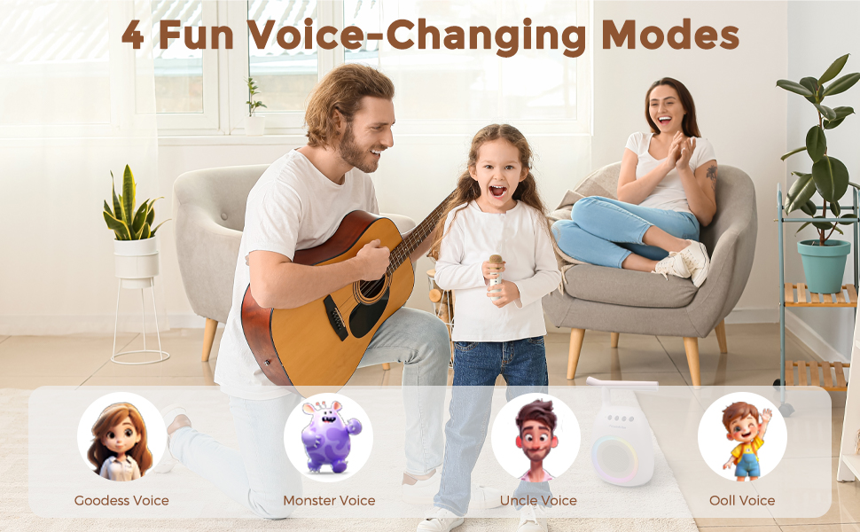 Mini Karaoke Machine for kids Adults Portable Bluetooth Speaker with 2 Wireless Microphones