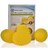 Lemon Scented Dryer Balls - A Natural and Better Alternative to Fabric Softener. Reduce Drying Ti...