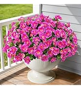 Ouddy Decor 4 Bundles Artificial Flowers for Outdoors, Fake Silk Camellia Flowers Bouquet Realist...