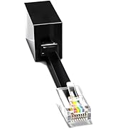 RetailAndBulk 1-Pack RJ11 to RJ45 Adapter Phone Line to Ethernet – RJ11 Female to RJ45 Male for L...