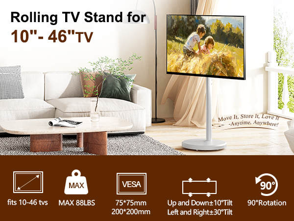 Rolling TV Stand