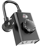 Outdoor Timer Outlet for Light with Dusk to Dawn Sensor Timer, Outdoor Light Timers for Electrica...