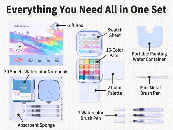 Watercolor Paint Set