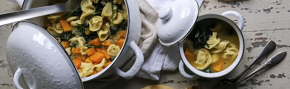 White Stock Pot and Petite Tureen