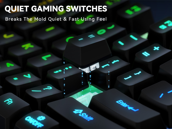 104 keys wired RGB gaming keyboard