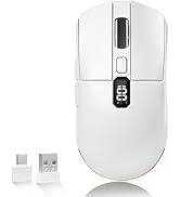 Uciefy Bluetooth Wireless Mouse, Tri-Mode (2.4G+BT5.0+BT5.1) LED Bluetooth Mouse, USB C Rechargea...
