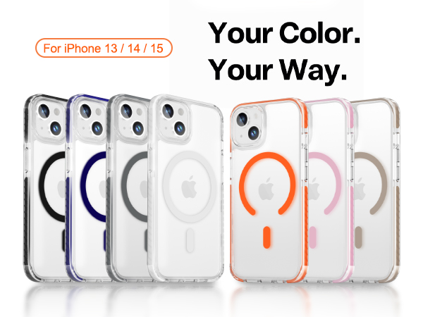 Clear Case, Magnetic Phone Cover, Compatible with MagSafe