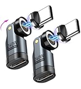 USB C Magnetic Adapter PD 240W(2Pack), 9PIN USB C 90 Degree Adapter/C Right Angle Adapters/360 &amp;1...