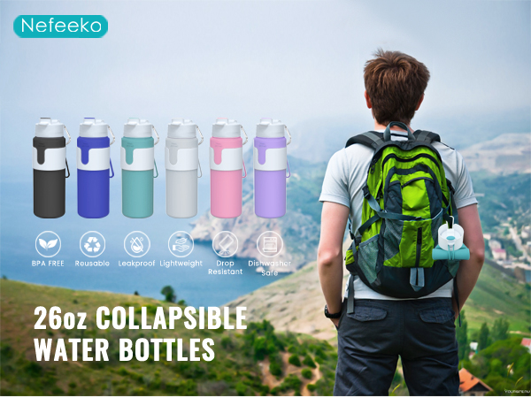 Nefeeko collapsible water bottles