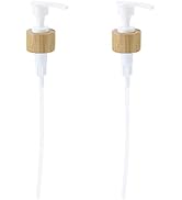 Chinflly 2 PCS Wood Pump Dispenser,1cc Dispensing Pump for Shampoo, Conditioner, Gel, Body Wash, ...