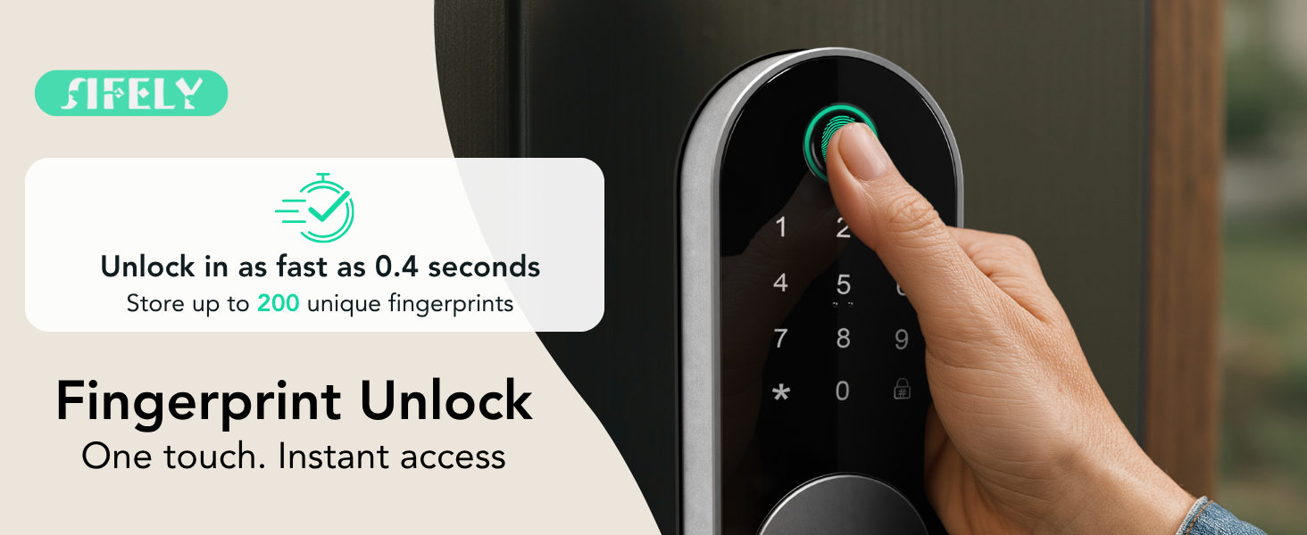 fingerprint unlock sifely o wifi