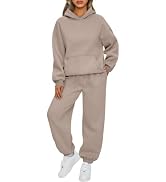 AUTOMET Womens 2 Piece Lounge Sweat Sets Fall Fashion Matching Sweatsuits | Oversized Hoodies,Kan...