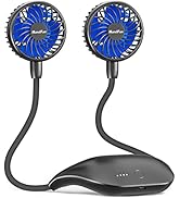 HandFan 10000mAh Portable Neck Fan Rechargeable, Wearable Personal Fans for Neck, Hands Free Neck...