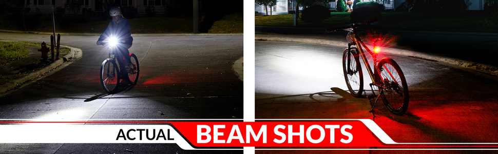 actual beam shots bright illumination headlight taillight safe riding