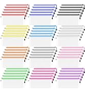 Smarpau 60 Pcs Pencil Pouch, 12 Colors 9.3" x 4.7" Small Mesh Zipper Pouches Clear Pencil Case, W...