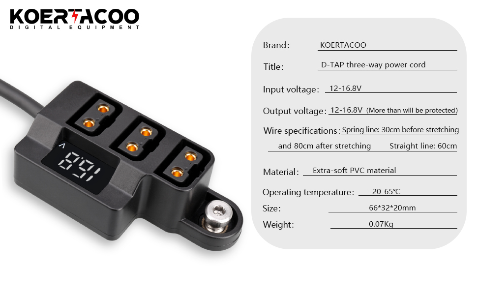 D-TAP three-way power cord