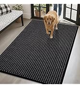hicorfe Dirt Trapper Indoor Doormat,32"x48" Welcome Door mat,Non Slip Backing Washable Door Mats,...
