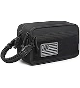 Lemubeane Tactical Toiletry Bag for Men Dry Wet Separate Dopp Kit Travel Hygiene Bag EDC Utility ...