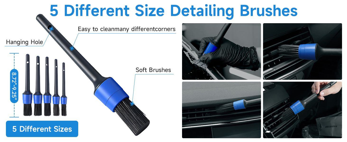 detail kit car detailing car detailing equipment carwash kit set drill brush tire brush