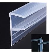 Qiveno Shower Door Seal Strip, 78.7" Soft Frameless Glass Shower Door Sweep Side Seal to Stop Sho...