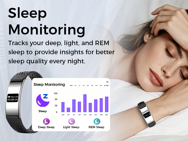 The sleep monitoring function helps you better understand your sleep quality