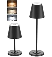 Goodea Cordless Table Lamp Rechargeable, 3-Height Adjustable, 5500mAh Battery Operated Wireless L...