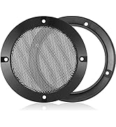 Facmogu 2PCS 5in Universal Speaker Grills, Black Round Speaker Grill Mesh Decorative for Speaker ...