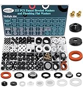 KEZE 233 Pcs Plumbing and Faucet Washers Assortment Kit for Assorted Spigot Water Hose Bib Outsid...