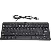FOSA Spanish Keyboard USB Wired Keyboard Spanish 78 Keys Mini Portable Keyboard Ultra Thin Compac...